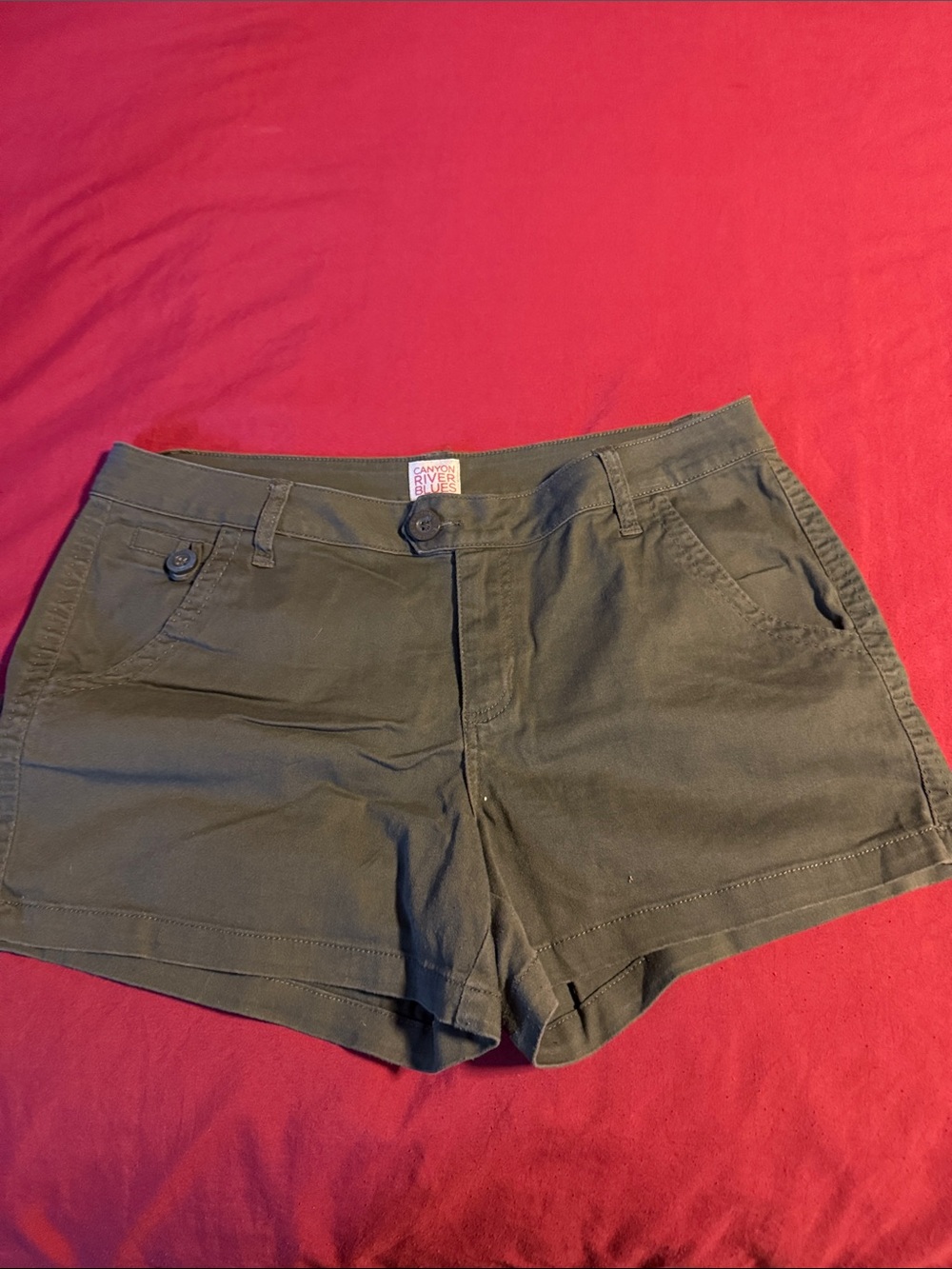 Canyon River Blues Olive Green Women's Bermuda Shorts